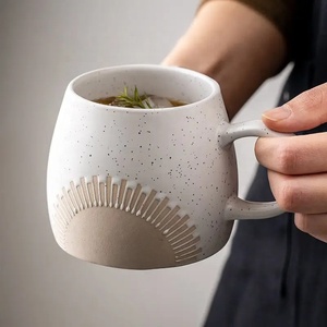Taza de café de cerámica mate con olla de porcelana esmaltada de sésamo para desayuno colorido Popular de estilo japonés - Product Image 4