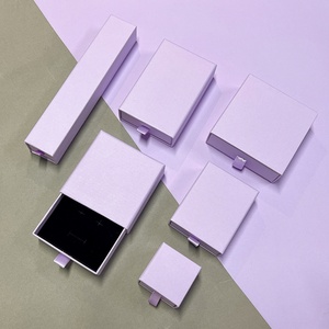 Premium Drawer Jewelry Box Custom Matte Black logo Paper Cardboard Drawer Packaging Ring Jewelry <b>Slide</b> Out Gift Box - Product Image 4