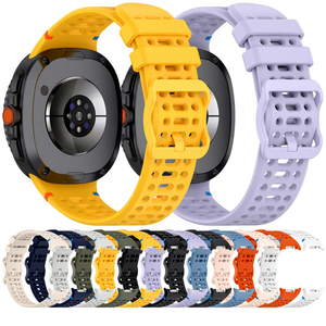 สายรัดข้อมือ Trendybay-Air Hole Reverse Buckle ระบายอากาศได้ดี สำหรับ <span class=keywords><strong>Samsung</strong></span> Galaxy 40 มม. 44 มม. <span class=keywords><strong>Classic</strong></span> 46 มม. สมาร์ทวอทช์ - Product Image 1