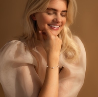 Minimaliste Dainty Pearl Station Bracelet Simple Or Perlé Charme Bracelet À La Mode Bracelets Cadeau pour Les Femmes