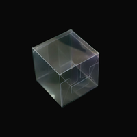 Boîte cadeau jetable transparente en PET, taille personnalisée 100x100x100mm, emballage transparent pour gâteau, jouet, cadeau de mariage, vente en gros