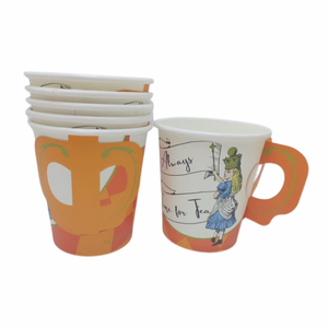 High Quality Paper Coffee Tea Cup Single <b>Wall</b> 5oz 6oz 7oz 8oz 9oz Factory Price Disposable Paper Cups With Attached Handle - Product Image 4
