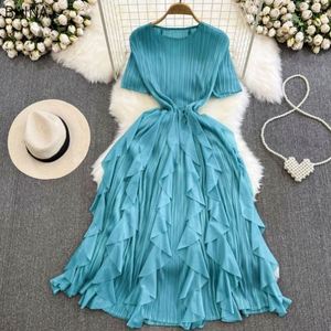 Nuevo Vestido Plisado con Múltiples Volantes para Mujer, Vestidos de Hada con Estilo Celestial, Vestidos Sólidos Estilo Celebridad - Product Image 5
