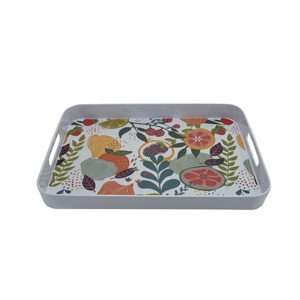 Chất lượng cao khách sạn nhà hàng bóng melamine xử lý retangular phục vụ khay với in ấn - Product Image 5
