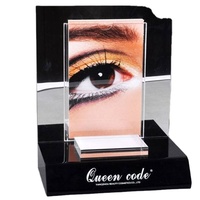 Présentoir de produits de soins personnels en acrylique, présentoir de parfum en perspex, présentoir de comptoir POP, présentoir de cosmétiques en acrylique noir, unité de glorification