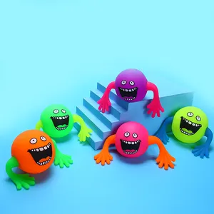 Venta al por mayor alivio del estrés Halloween chico juguetes fidget sensorial 3 pulgadas puffer Ball squeeze Juguetes