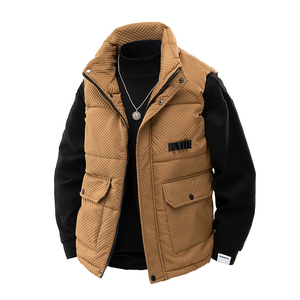 Chaleco para Hombre Otoño con Forro Polar Nuevo Diseño Combinado para Hombres de Mediana Edad, Chaleco Casual de Negocios - Product Image 4