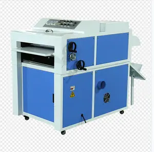 Double100 Uv Vloeibare Vernis Papier Coating Laminaat Machine 650Mm Voor Fotopapier