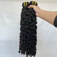 Grosir Dropship ekstensi rambut keriting birai Kamboja mentah 100% kutikula mentah sesuai rambut manusia keriting siam Vendor bundel rambut