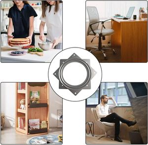 חדש כבד החובה מסתובב צלחת סגסוגת פלדה כיכר מגש סובב מנגנון פטיפון חומרה 360 תואר סיבוב מגש סובב נושאות - Product Image 5