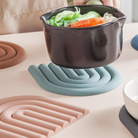 Sous-plat en silicone pour table, sous-verre pour tasse, support pour casserole, isolation thermique, accessoires de cuisine pour bol chaud, assiette