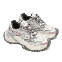 58130 Chaussures de sport décontractées tendance pour couple, série de chaussures de course pour papa, chaussures en maille polyvalentes à semelle épaisse, chaussures pour hommes en petite série