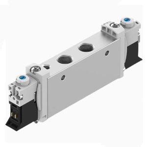 Vanne solénoïde pneumatique 5/2 voies VUVG-L10-M52-RT-M5-1P3 24V DC, vanne de commande directionnelle compacte à port M5 pour système d'automatisation - Product Image 1