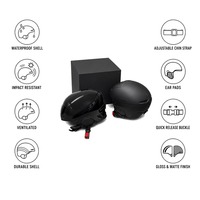 Casque de ski Blcg, casque de snowboard, casque de neige ventilé, sangle de menton réglable, boucle à dégagement rapide, coussinets d'oreille, finition brillante mate, boîte cadeau