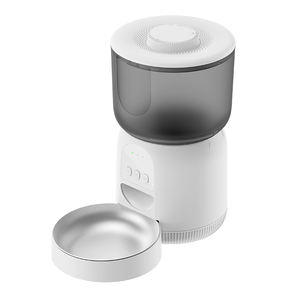 वाईफाई नियंत्रित स्मार्ट पालतू पशु फीडर 3 एल ऑटो फूड डिस्पेंसर 1-10 भोजन भाग 10 की आवाज रिकॉर्डर विरोधी प्लास्टिक - Product Image 4