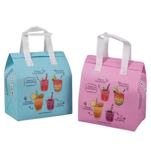 Sac isotherme personnalisé en aluminium pour livraison de repas à emporter, gâteaux, lait et thé, sac isotherme jetable non tissé pour - Product Image 1