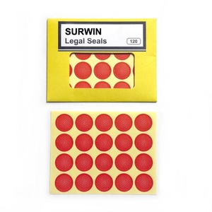 Lot de 120 étiquettes en papier gaufré rouge de 19 mm, sceaux juridiques ronds, autocollants décoratifs pour l'emballage de certificats - Product Image 4