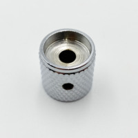Guitar Accessories Metal Potentiometer Knob 6MM Inner Hole Silver Volume Tone Control Knob for Electric Guitar Bass