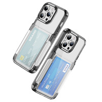 Compatible avec 17 Pro Max, coque de téléphone anti-choc de qualité militaire en TPU Vulcan, anti-chute, avec emplacement pour carte