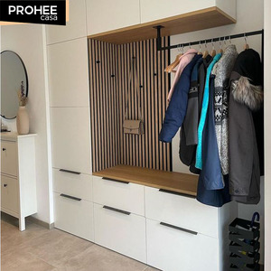 Armoires de salon sur mesure Armoire à chaussures en <span class=keywords><strong>bois</strong></span> massif avec portes et <span class=keywords><strong>banc</strong></span> - Product Image 3