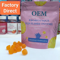 Gummies Probiotiques à l'Ananas OEM ODM Bacillus Coagulans SNZ1989 Complément Alimentaire Bien-être Féminin 60 Gummies 180g