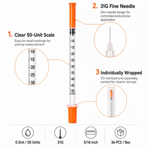 Jeringas de Plástico Desechables al por Mayor con Aguja 29G 30G 31G 6mm 8mm 13mm Múltiples Opciones de Tamaño para Dispensar Líquidos - Product Image 3
