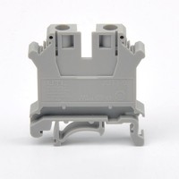 Bloc de bornes à vis sur rail DIN pour armoire de commande PLC JUT1-6-GY 800V 41A, section transversale de câblage externe nominale de 6 mm²