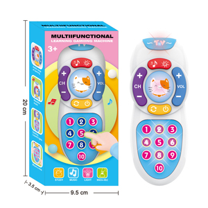 Jouet télécommandé multifonctionnel anglais pour enfants, avec dessins animés, musique et jeux, jouet éducatif pour l'apprentissage, activité sensorielle pour bébés - Product Image 1
