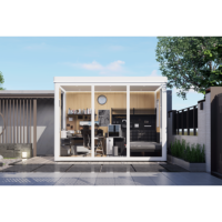 Maison préfabriquée en aluminium à design attrayant, modulaire, étanche, pour espace privé, magasin commercial ou présentoir mobile