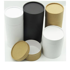 화이트 크래프트 검은 소매 매트 골판지 튜브 재고 및 준비 - Product Image 1