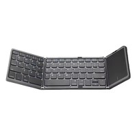 Katlanabilir klavye şarj edilebilir taşınabilir kablosuz klavye BT Mini katlanır üçlü klavye kablosuz Laptop için Tablet telefon