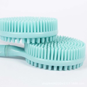 Brosse de bain en silicone bleu lac, manche long, exfoliant corporel, outil de massage pour soins personnels - Product Image 5
