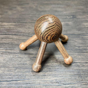 Masajeador de bola de acupuntura de balonmano de madera ala de pollo de Sauce de mar de seda dorada al por mayor para masajeador de rueda de nariz y cuerpo - Product Image 3