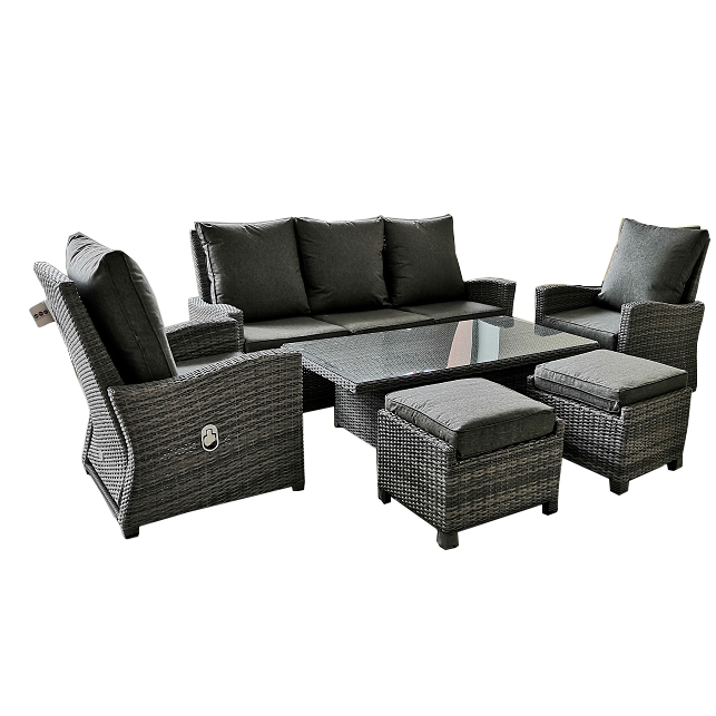 Роскошный роскошный диван в современном дизайне из 6 предметов, набор диванов из ротанга