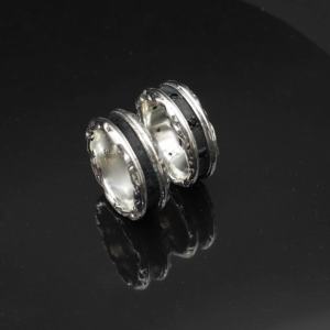 Bague européenne en argent CZ 925 pour homme, bague noire, Unique - Product Image 5