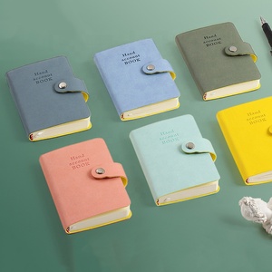 ไดอารี่สมุดโน้ตหนัง PU ขนาดเล็กลายตารางสั่งทำผลิตวารสารหัวเข็มขัดโลหะ - Product Image 2