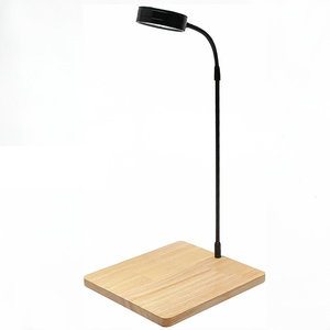 Lámpara LED <span class=keywords><strong>de</strong></span> espectro completo para acuario, con tablero <span class=keywords><strong>de</strong></span> bambú, para plantas suculentas en maceta, paisaje en miniatura, pecera nano para betta. - Product Image 1