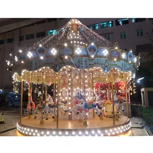 16 Seats Rides Children Attractions In China Luxury Mini Carousel Horse Rides