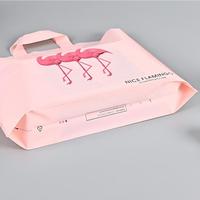 Sac de courses robuste à fond carré avec poignée Flexiloop, fabriqué en plastique LDPE pour l'expédition et la vente au détail, sacs cadeaux personnalisables avec logo