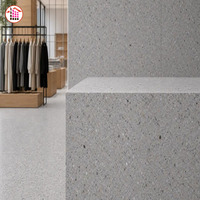Dalle de quartz gris moucheté sur mesure pour comptoir intérieur, réception, revêtement mural, décoration intérieure, finition mate polie