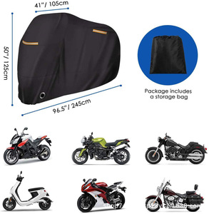 Telo Coprimoto Parasole Grande per Biciclette Elettriche, <span class=keywords><strong>Impermeabile</strong></span> e <span class=keywords><strong>Antipioggia</strong></span> con Funzione di Protezione Motore per <span class=keywords><strong>Moto</strong></span> - Product Image 4