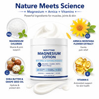 Crème apaisante à la lavande à absorption rapide pour le sommeil doux, crème au beurre de magnésium pour les pieds, les mains, les genoux