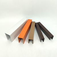 Plafond en aluminium décoratif de forme personnalisée, plafond en aluminium en forme de U pour profil décoratif en métal