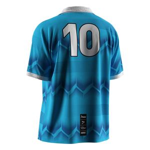 Camiseta de Fútbol con Cuello en V, Paneles de Secado Rápido, Zonas Transpirables y Materiales Personalizables para Calentamiento - Product Image 6