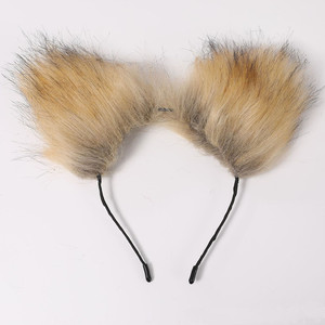 Fascia per capelli con orecchie di <span class=keywords><strong>gatto</strong></span> con animali morbidi con orecchie di animali fascia per capelli per Halloween Christmas Cosplay Anime <span class=keywords><strong>Costume</strong></span> - Product Image 2