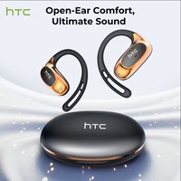 Écouteurs Traducteurs IA HTC NE35, Prise en Charge de 134 Langues, Conception Sans Fil Ouverte, Bluetooth 6.0, Véritables Écouteurs Sans Fil