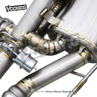 Système d'échappement arrière en titane léger pour Aston Martin Rapide S 560CV V12 6.0L 2013-2018 avec son amélioré par X-Pipe actif et Catback