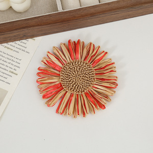 Accessoires de décoration DIY pour sacs de vêtements, fleurs de chapeau tournesol, boucles de serviette, anneaux de serviette en papier, bijoux faits <span class=keywords><strong>main</strong></span> en stock - Product Image 5