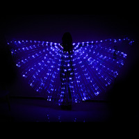 Aile de papillon lumineuse LED Danse du ventre Costumes de performance Scène Festival Fête Eclairage Cape Aile de papillon lumineuse