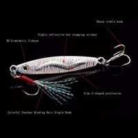 Leurre de pêche métallique LUTAC 3D Fish Eye, jig 55mm/10g, à coulée lente
